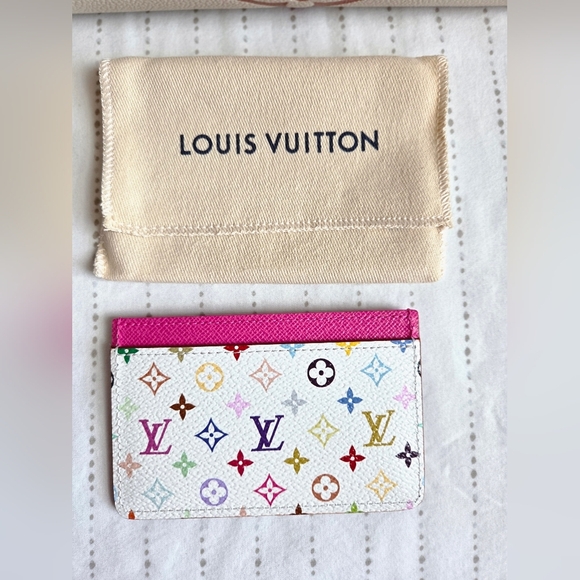 Louis Vuitton x Murakami Multicolor Card Holder – Kawaii Pink, Rare & Retired - Picture 9 of 11